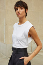 Load image into Gallery viewer, The Gimme That Shoulder Tee in White