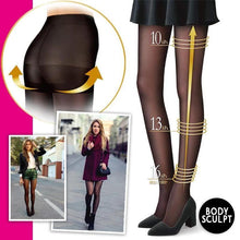 Load image into Gallery viewer, Flawless Legs Gefälschte durchscheinende warme Fleece-Strumpfhose
