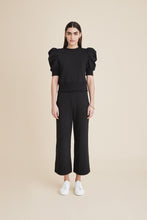 Load image into Gallery viewer, The Just Enough Puff Short Sleeve Sweatshirt in Black