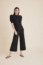 Load image into Gallery viewer, The Just Enough Puff Short Sleeve Sweatshirt in Black
